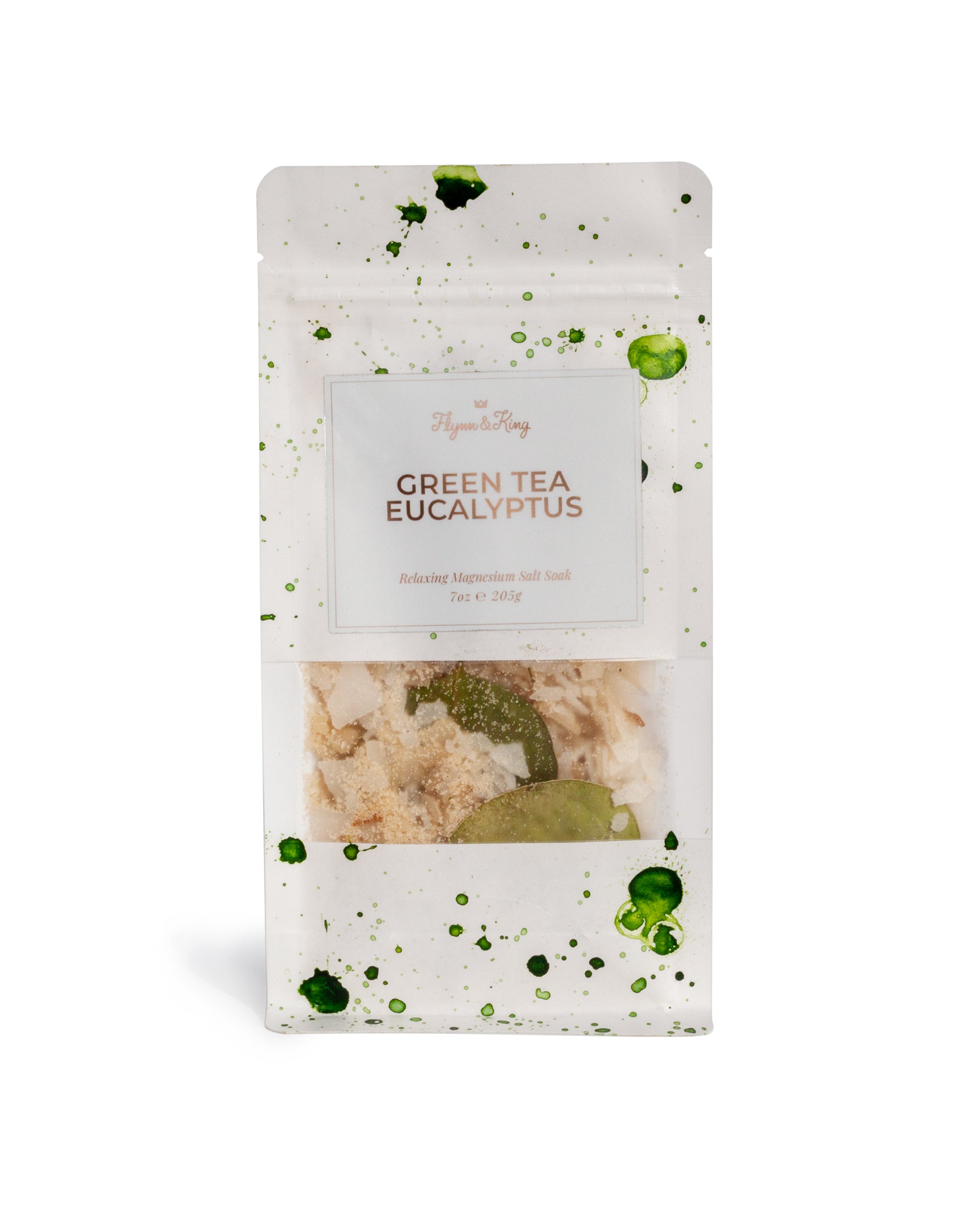 GREEN TEA EUCALYPTUS - Relaxing Magnesium Salt Soak 14oz