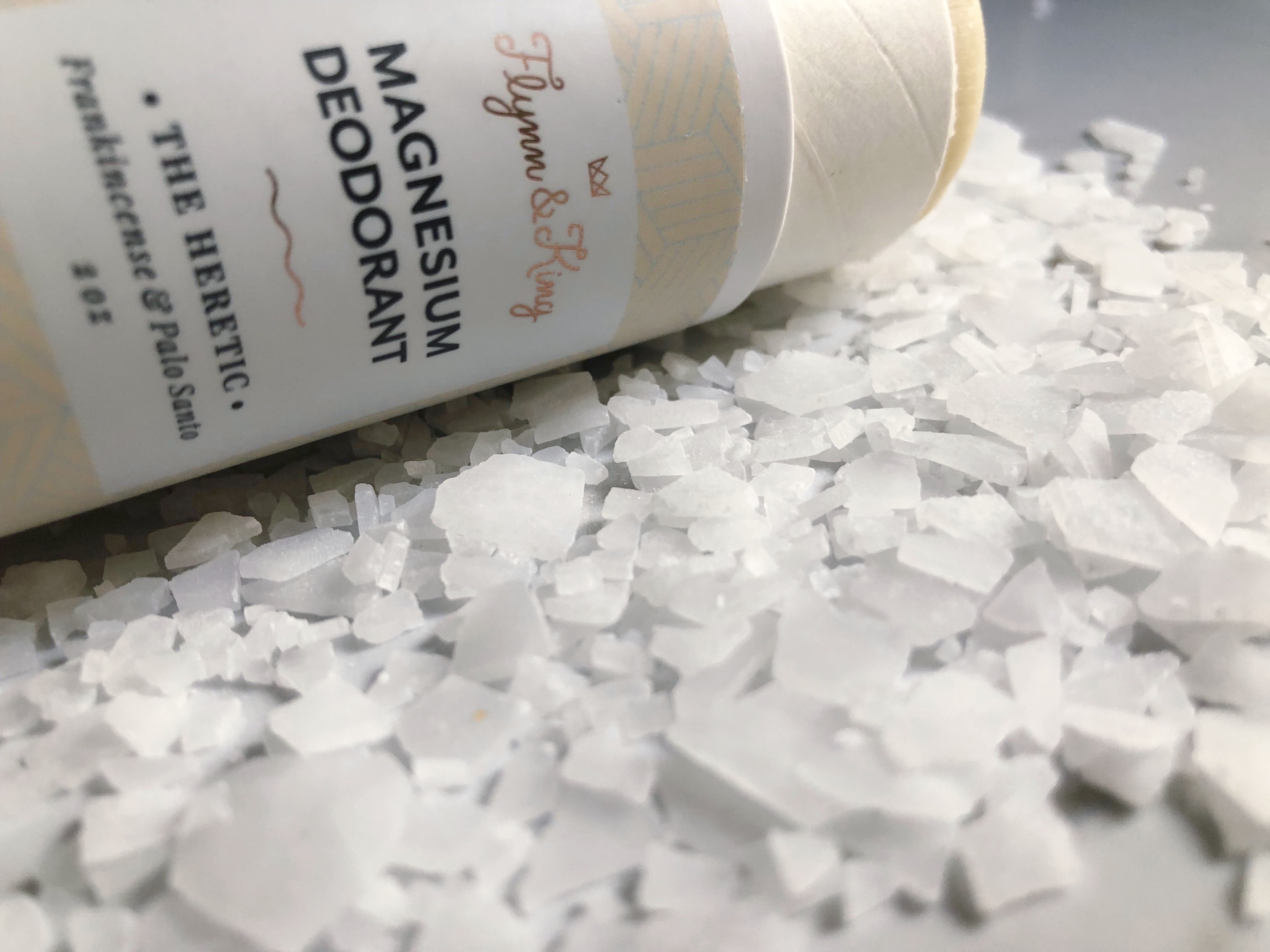 Magnesium Deodorant for Flynn and King - deodorant made without baking soda, The Heretic Frankincense and Palo Santo Deodorant
